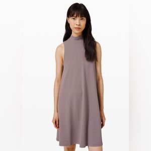 LULULEMON ALL ALIGNED A-LINE DRESS SIZE 6 COLOUR LUNAR ROCK